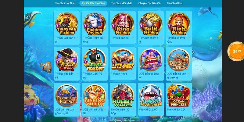 Thư viện game siêu phong phú