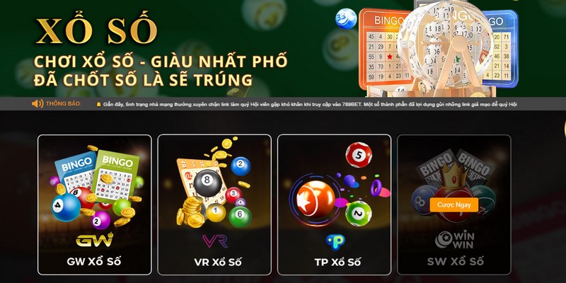 Xổ số tại 789bet hấp dẫn bởi tỷ lệ thưởng lớn